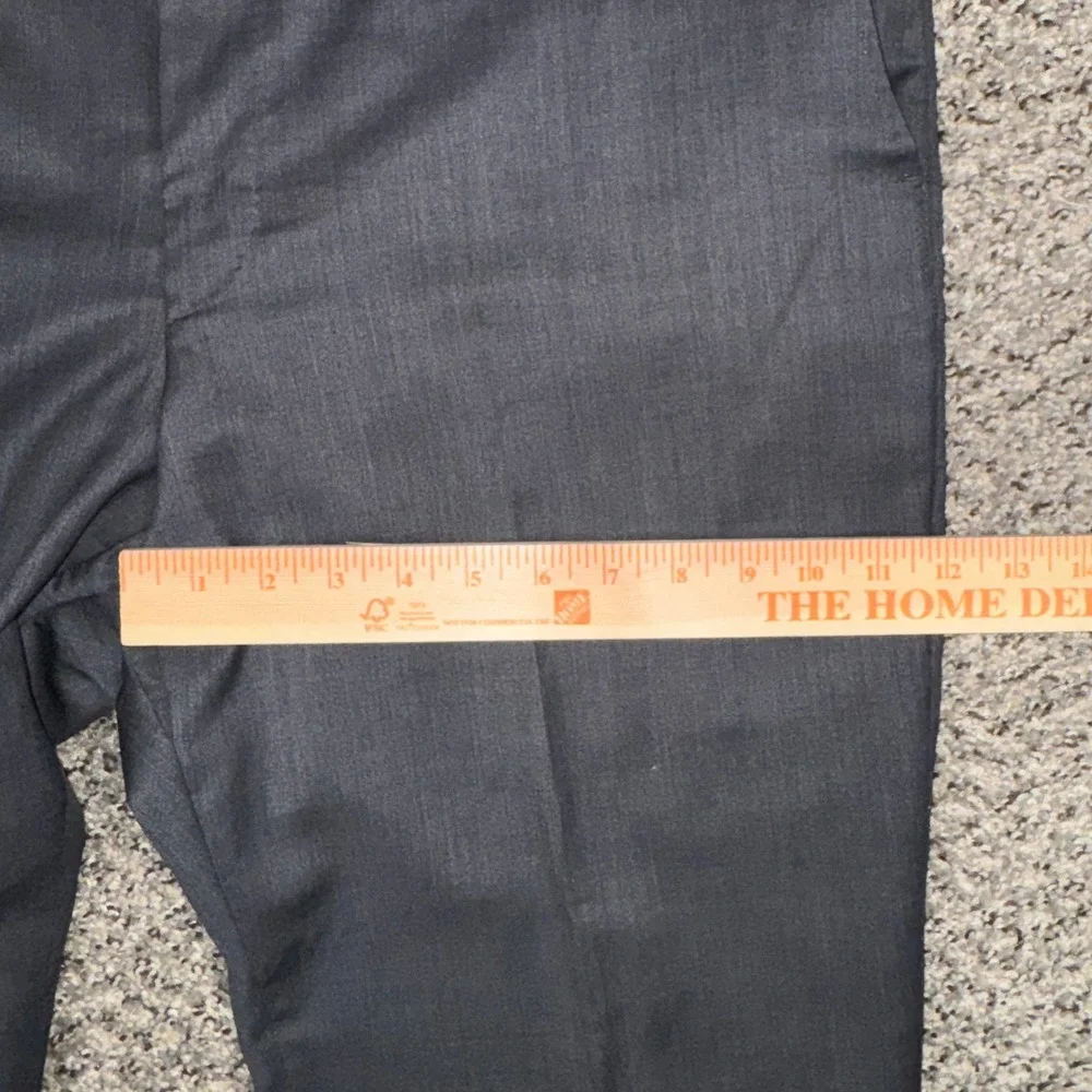 Saks Fifth Avenue Ermenegildo Zegna Suit 44L 38W Mens Slim Fit Black Wool Silk